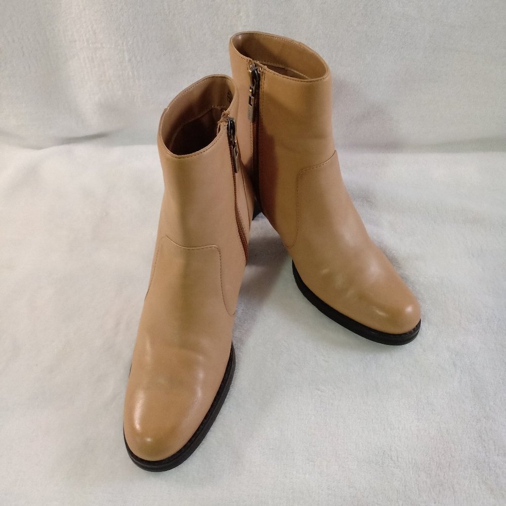 Nickels Heeled Ankle Boots - Tan  Color